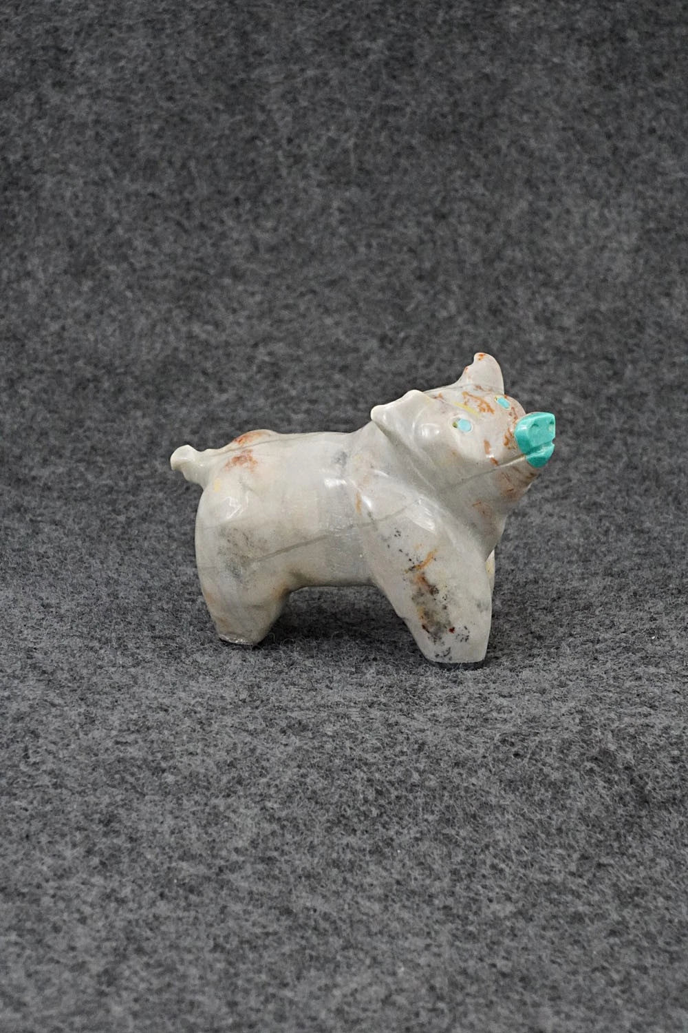 Pig Zuni Fetish Carving - Freddie Leekya
