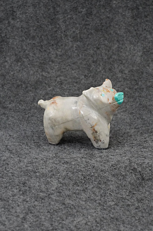 Pig Zuni Fetish Carving - Freddie Leekya