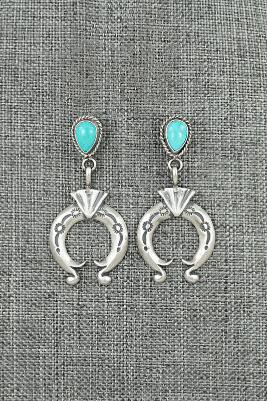 Turquoise & Sterling Silver Earrings - Sharon McCarthy