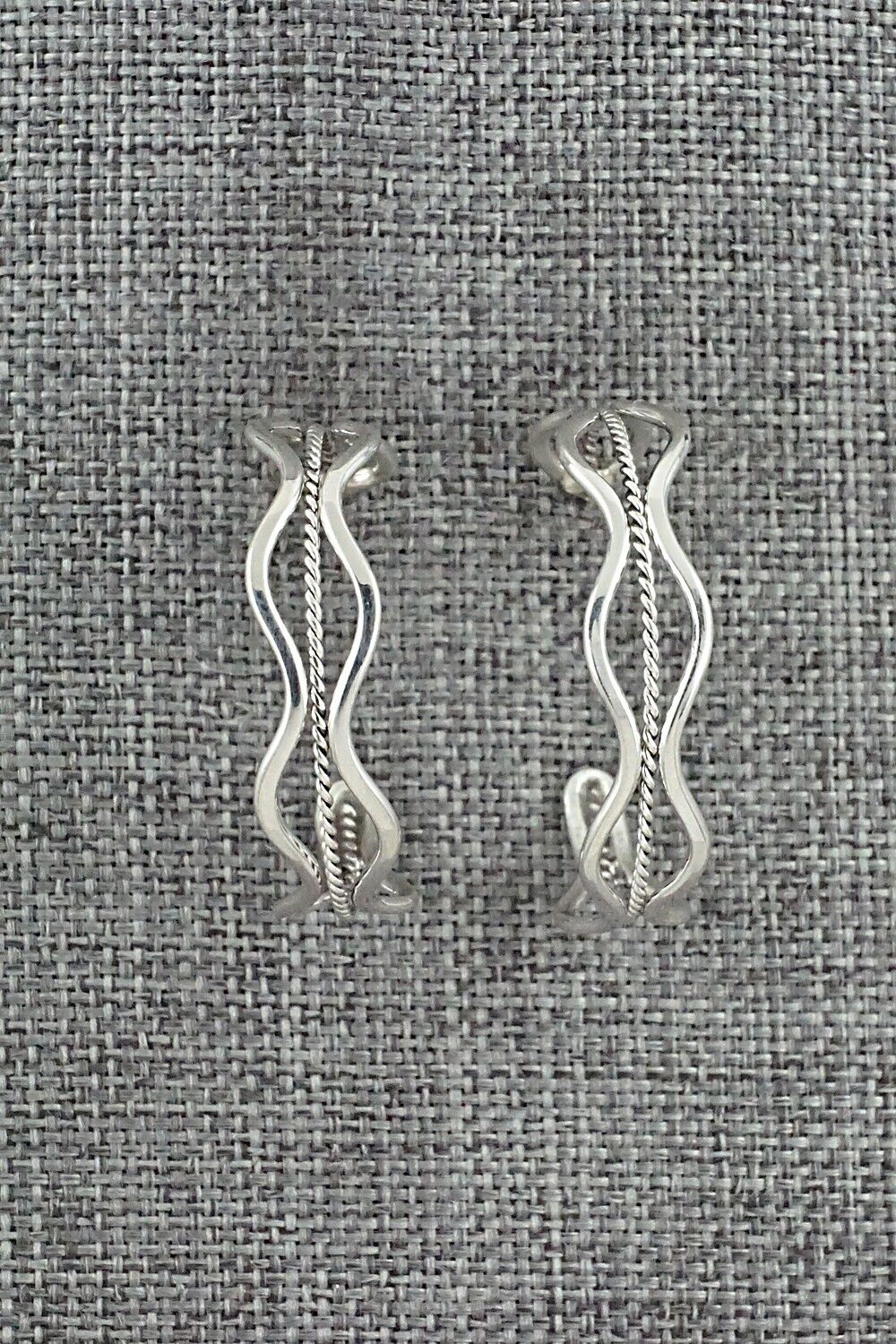 Sterling Silver Hoop Earrings - Elaine Tahe