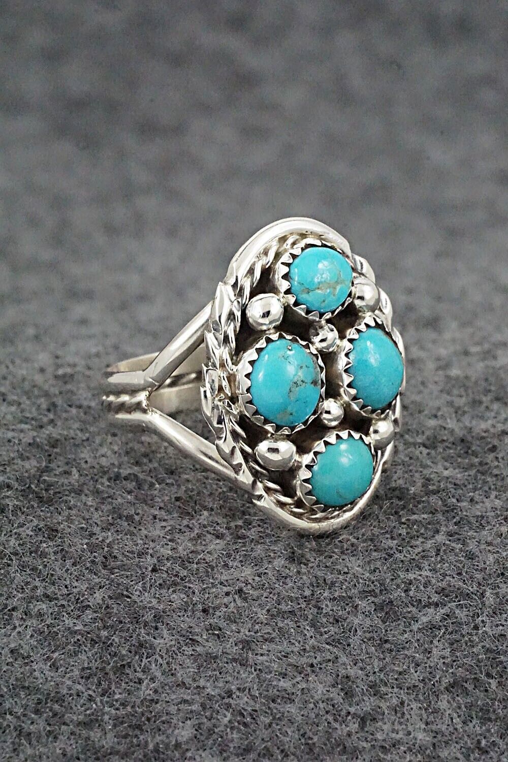 Turquoise & Sterling Silver Ring - Melvin Chee - Size 9