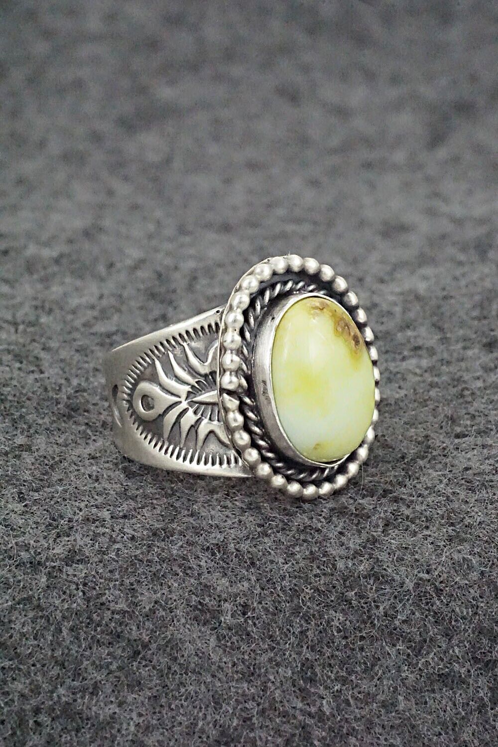 Variscite & Sterling Silver Ring - Samuel Yellowhair - Size 7
