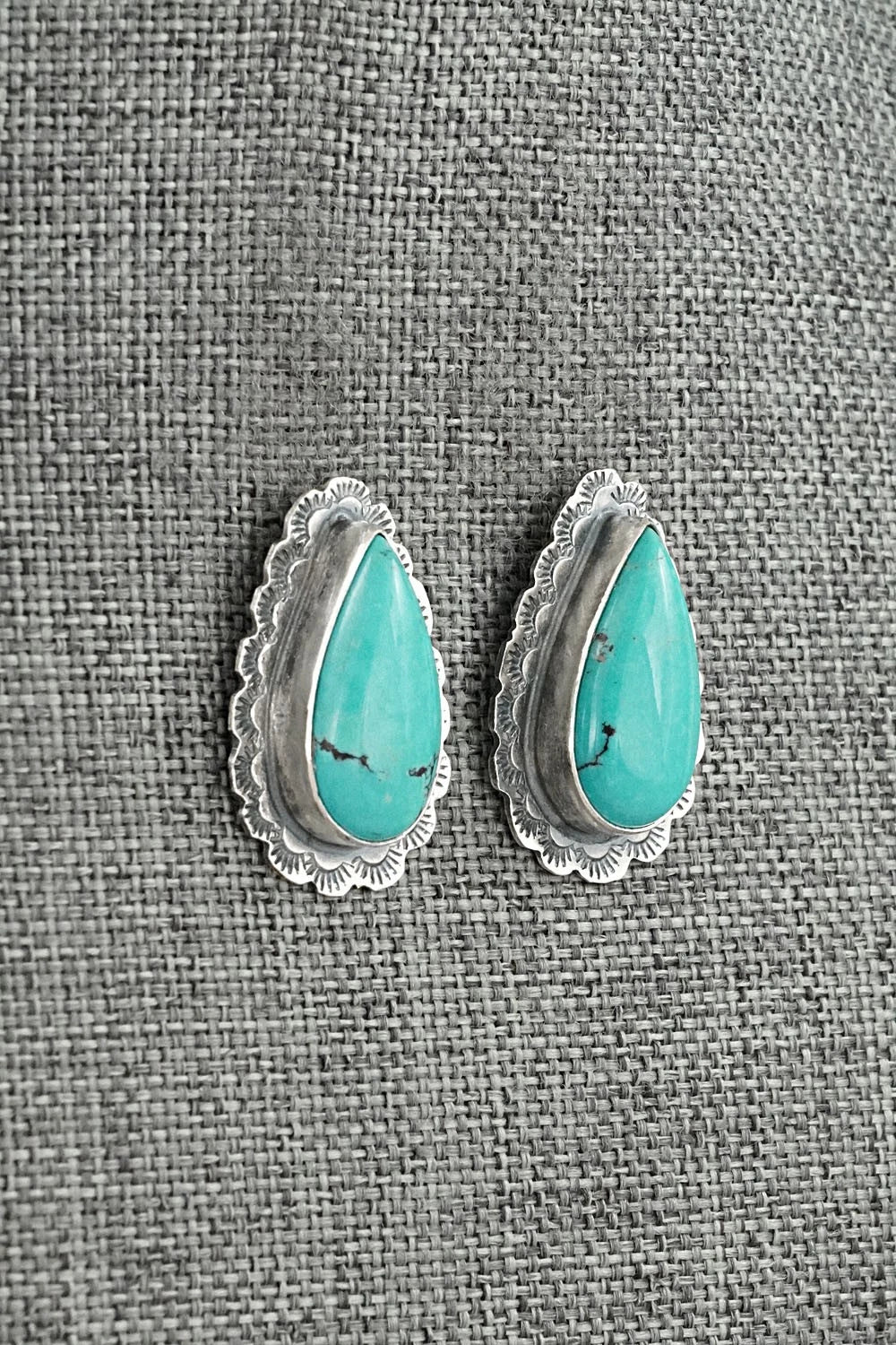 Turquoise & Sterling Silver Earrings - Carlos Francisco