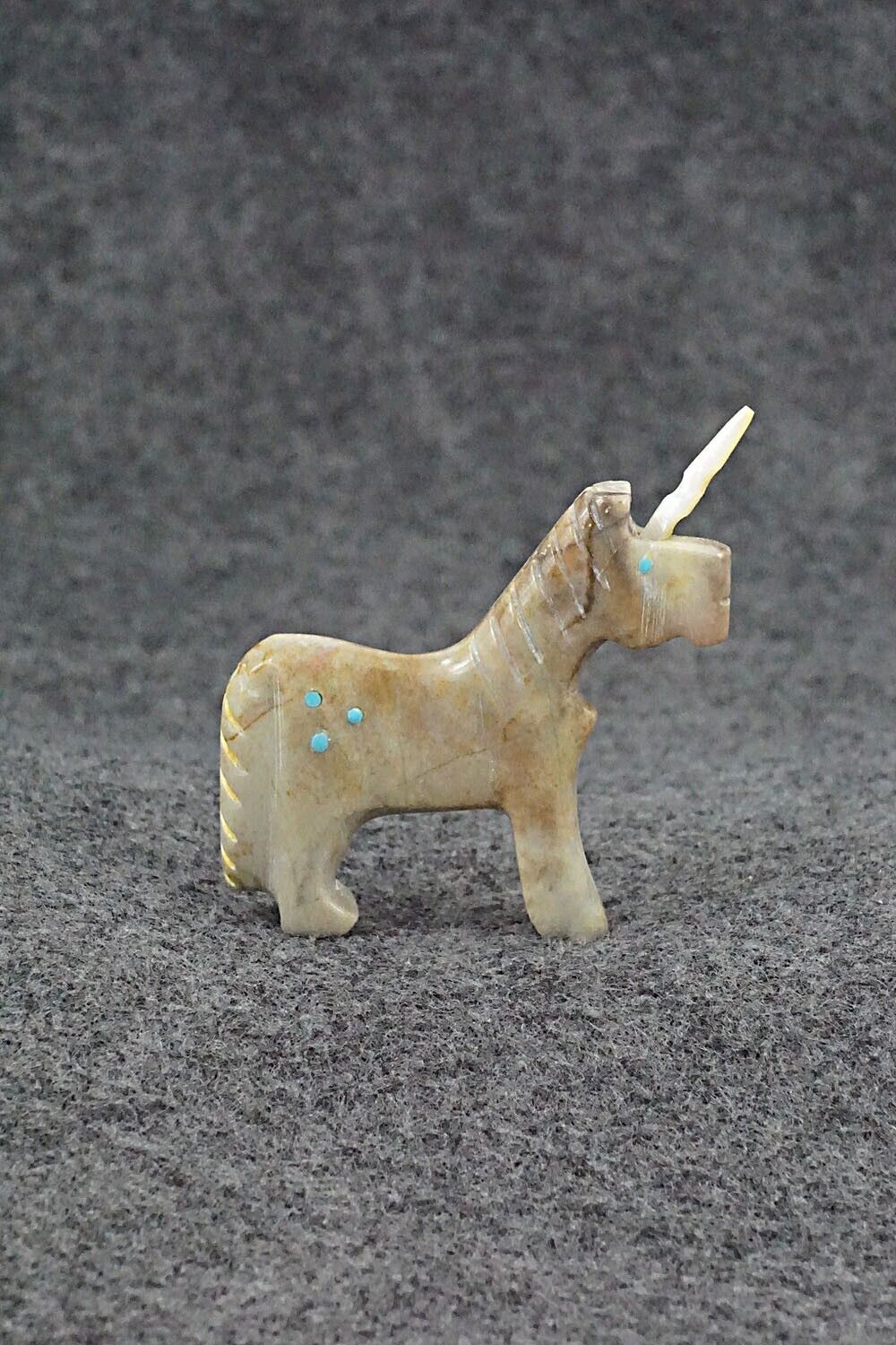 Unicorn Horse Zuni Fetish Carving - Todd Etsate