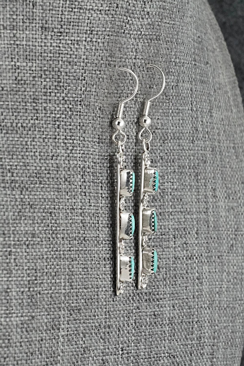 Turquoise & Sterling Silver Earrings - Murray Hannaweeka