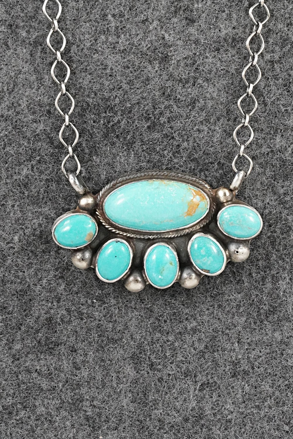 Turquoise & Sterling Silver Necklace - Kathleen Livingston
