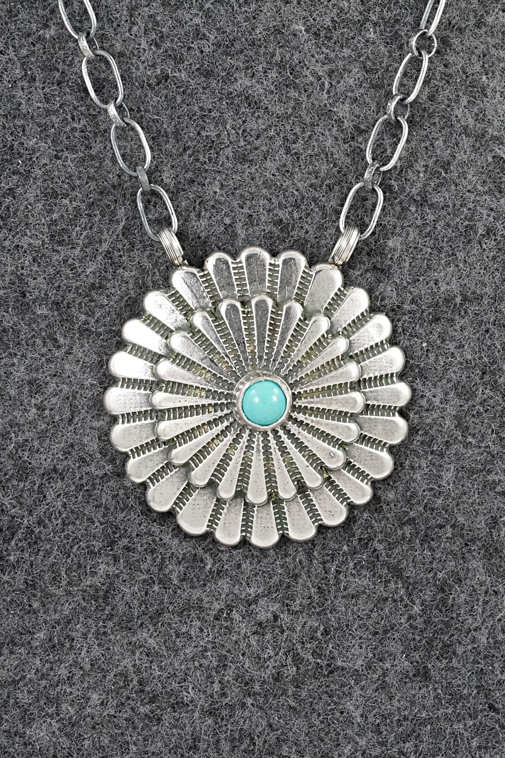 Turquoise & Sterling Silver Necklace - Sheldon Mariano