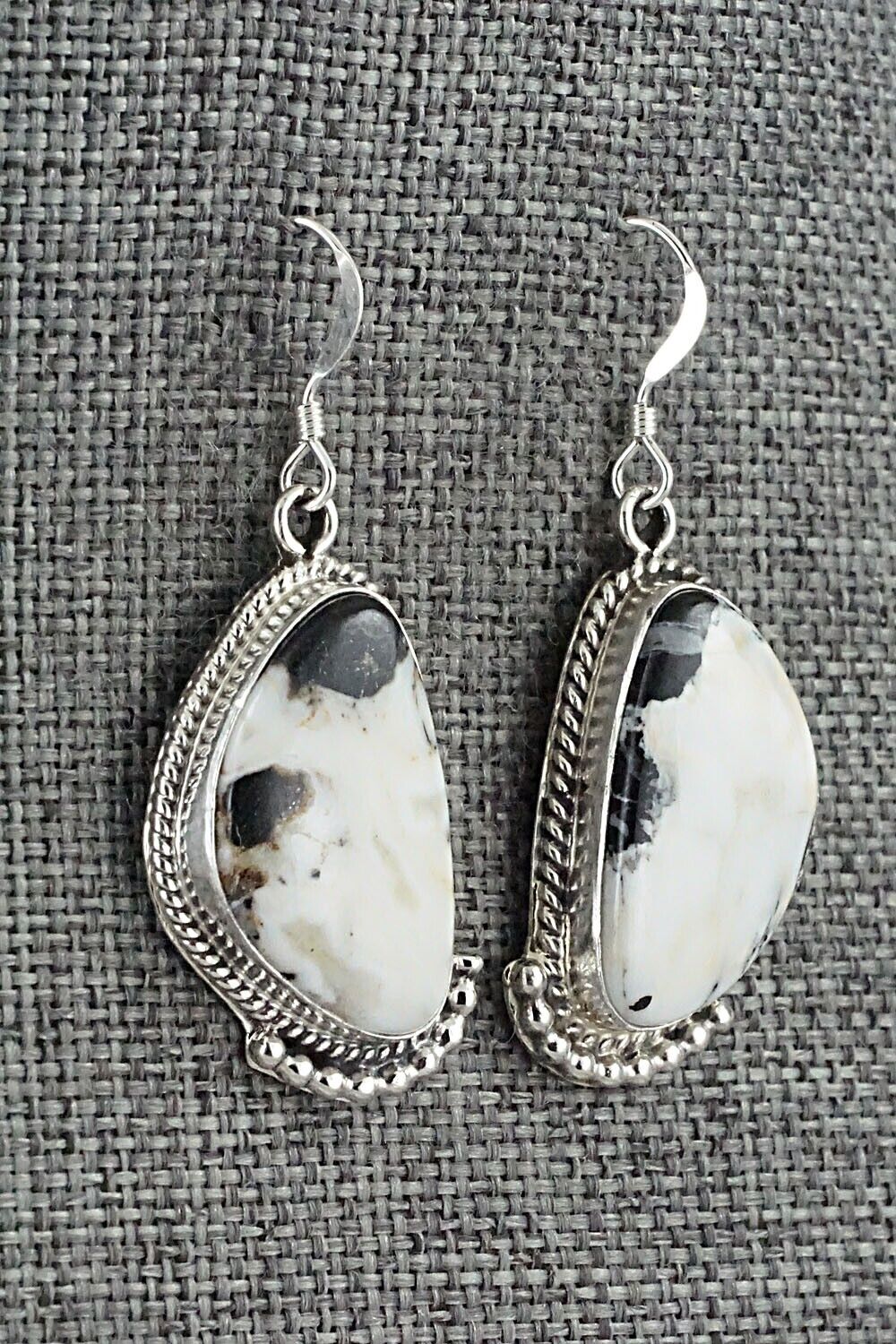 White Buffalo & Sterling Silver Earrings - Sharon McCarthy
