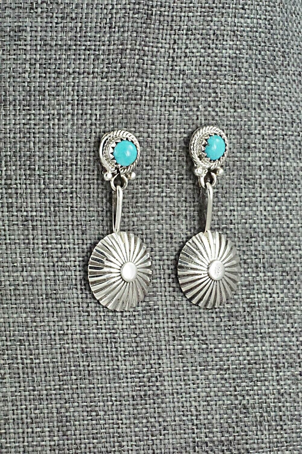 Turquoise & Sterling Silver Earrings - Adelarae Yazzie
