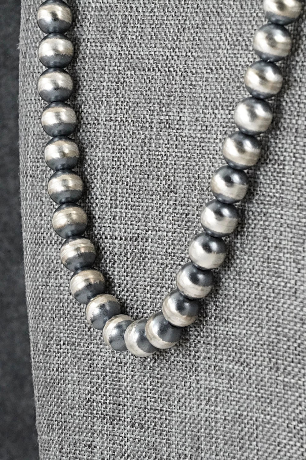 Sterling Silver Navajo Pearl Necklace 22" - Bryannen Halwood