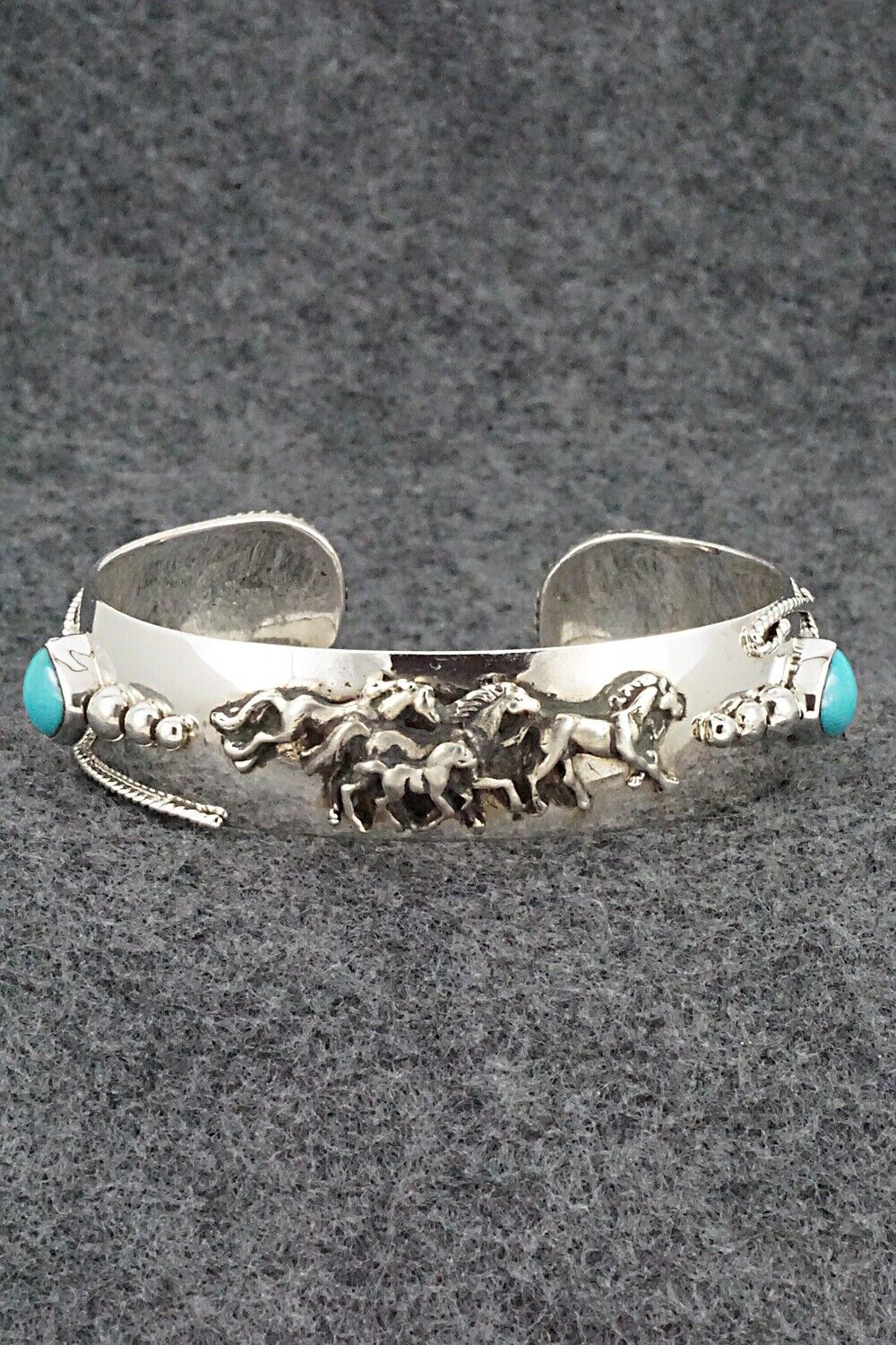 Turquoise & Sterling Silver Bracelet - Bobby Platero
