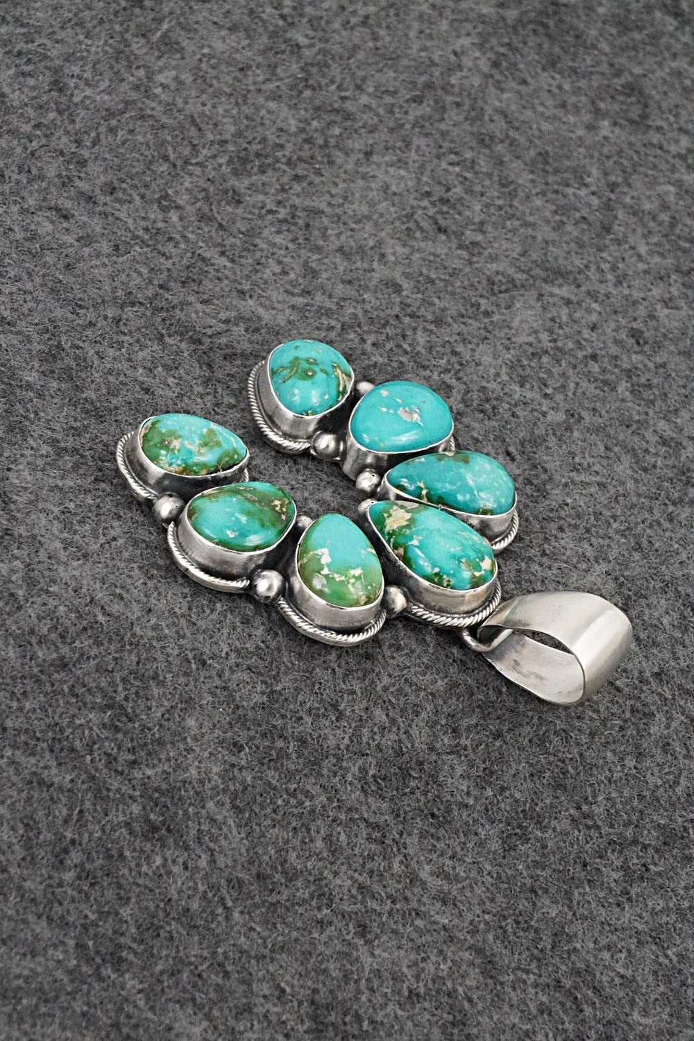 Turquoise & Sterling Silver Pendant - Paul Livingston