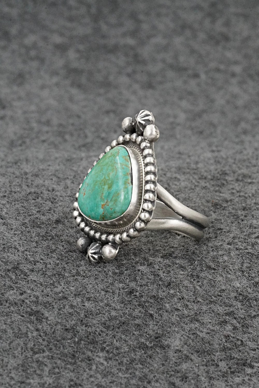 Turquoise & Sterling Silver Ring - Darrin Livingston - Size 9