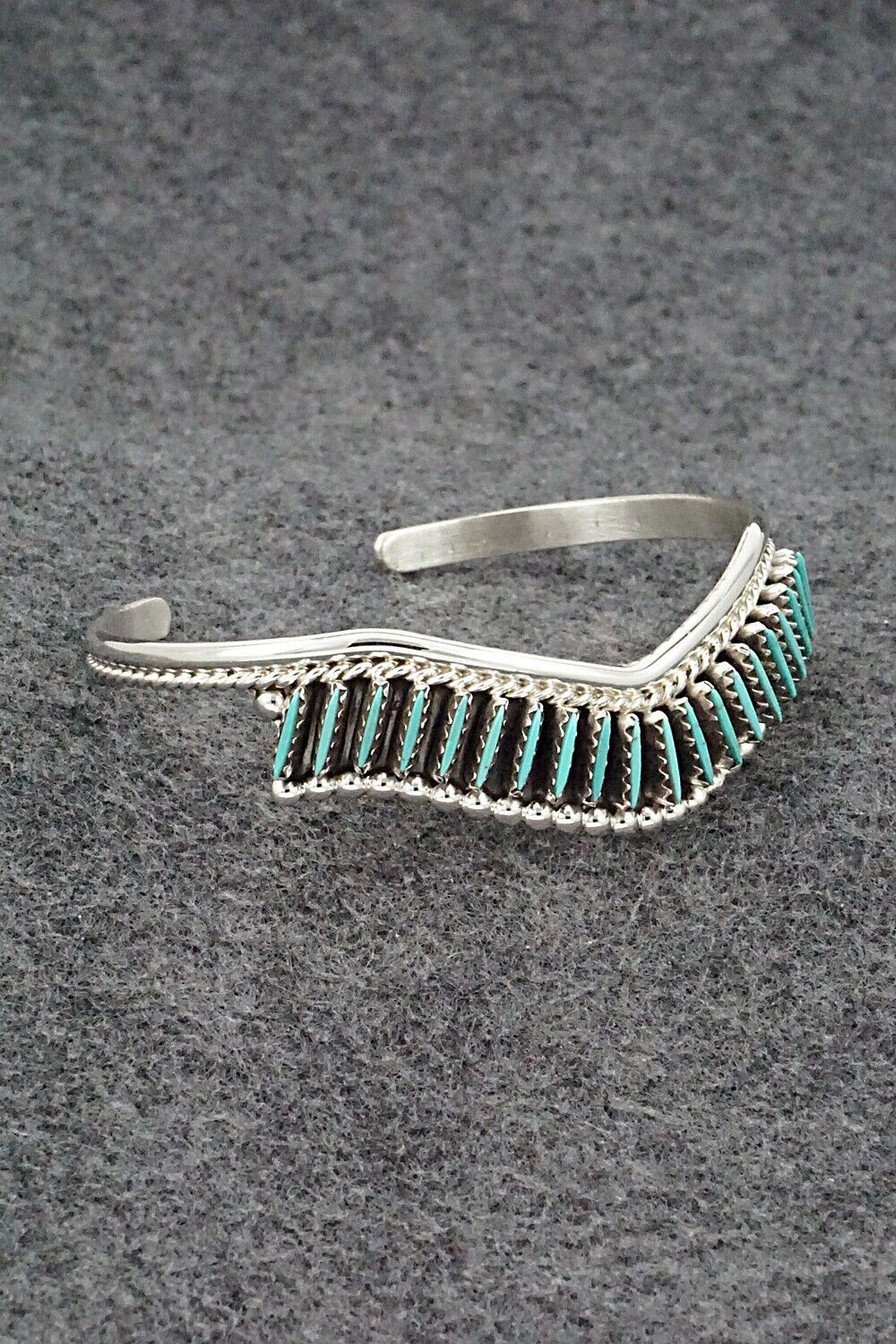 Turquoise & Sterling Silver Bracelet - Roland Francisco