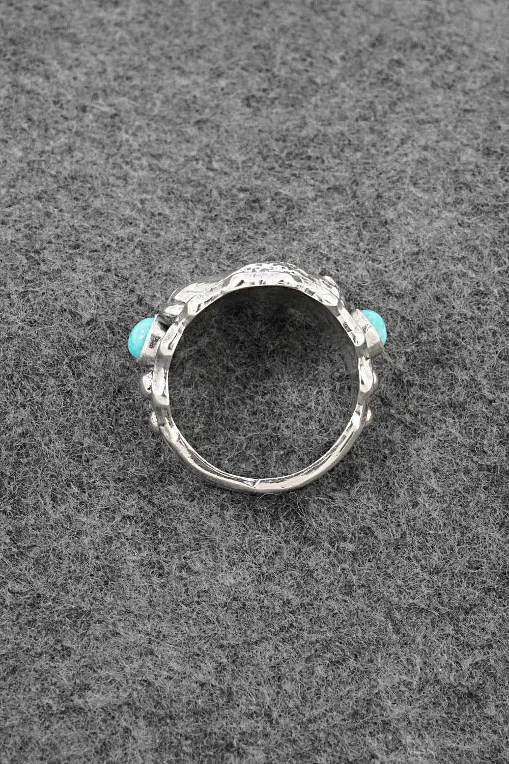 Turquoise & Sterling Silver Ring - Genevieve Francisco - Size 12.5