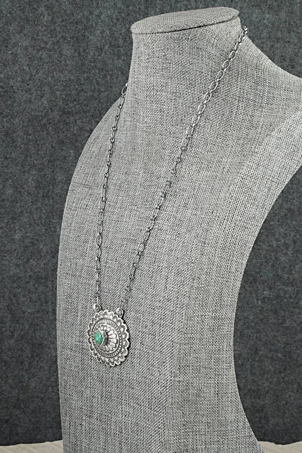 Turquoise & Sterling Silver Necklace - Adrienne Gordon