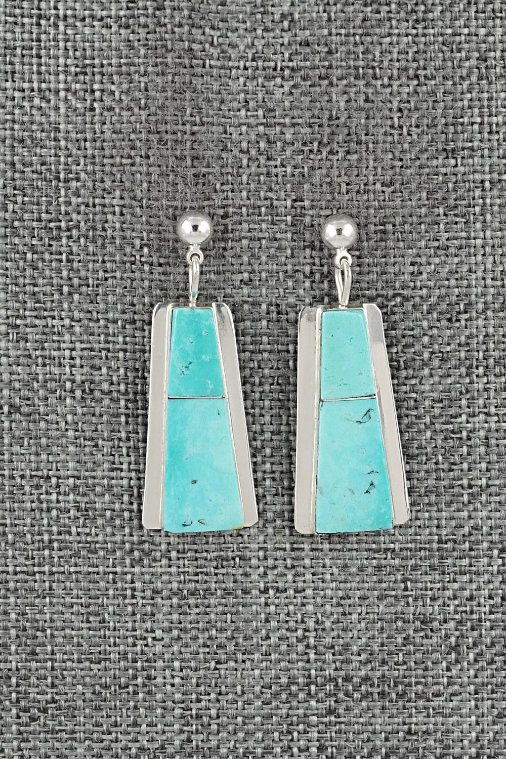 Turquoise & Sterling Silver Earrings - Brenda Pete