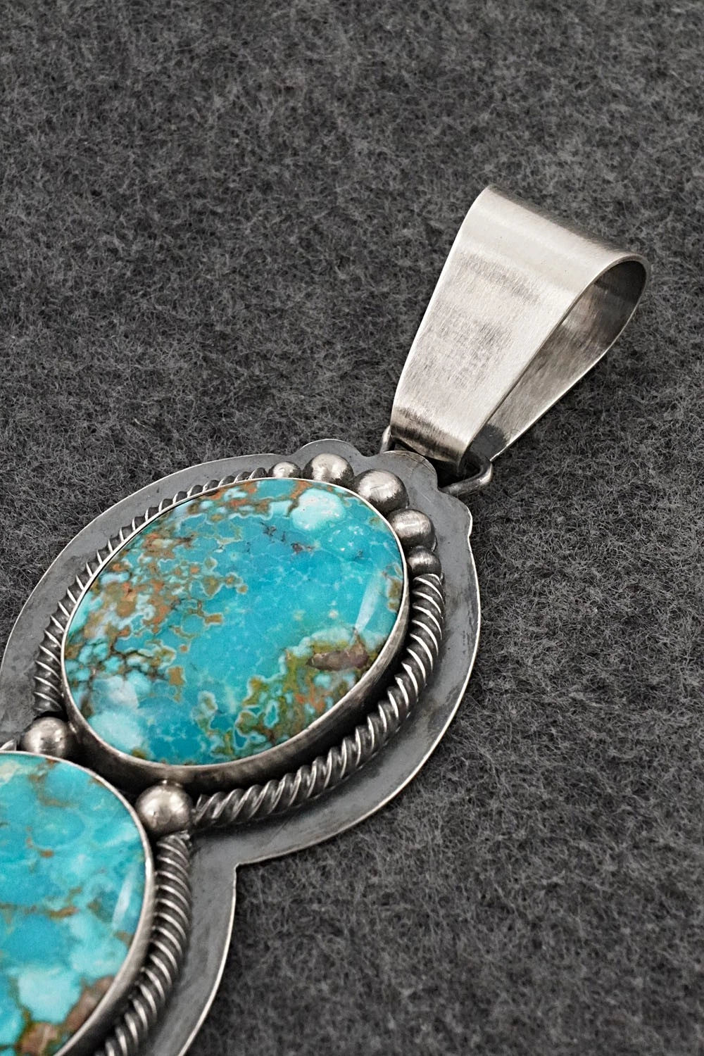 Turquoise & Sterling Silver Pendant - Paul Livingston