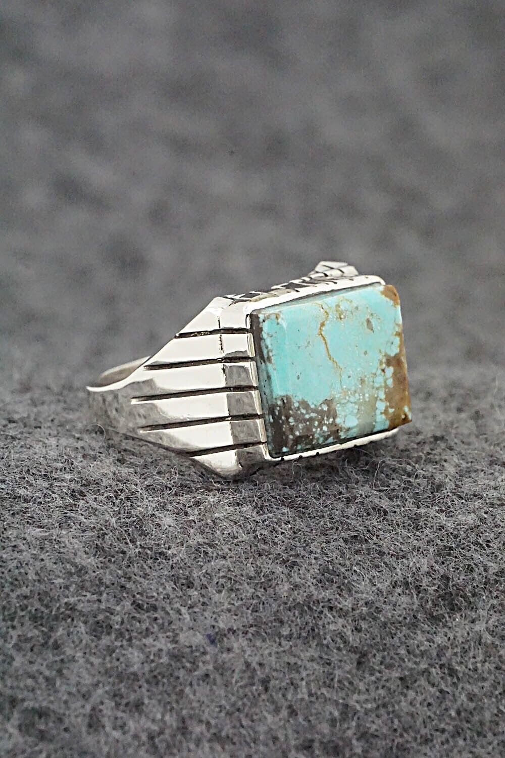 Turquoise & Sterling Silver Ring - Trevor Jack - Size 8.5