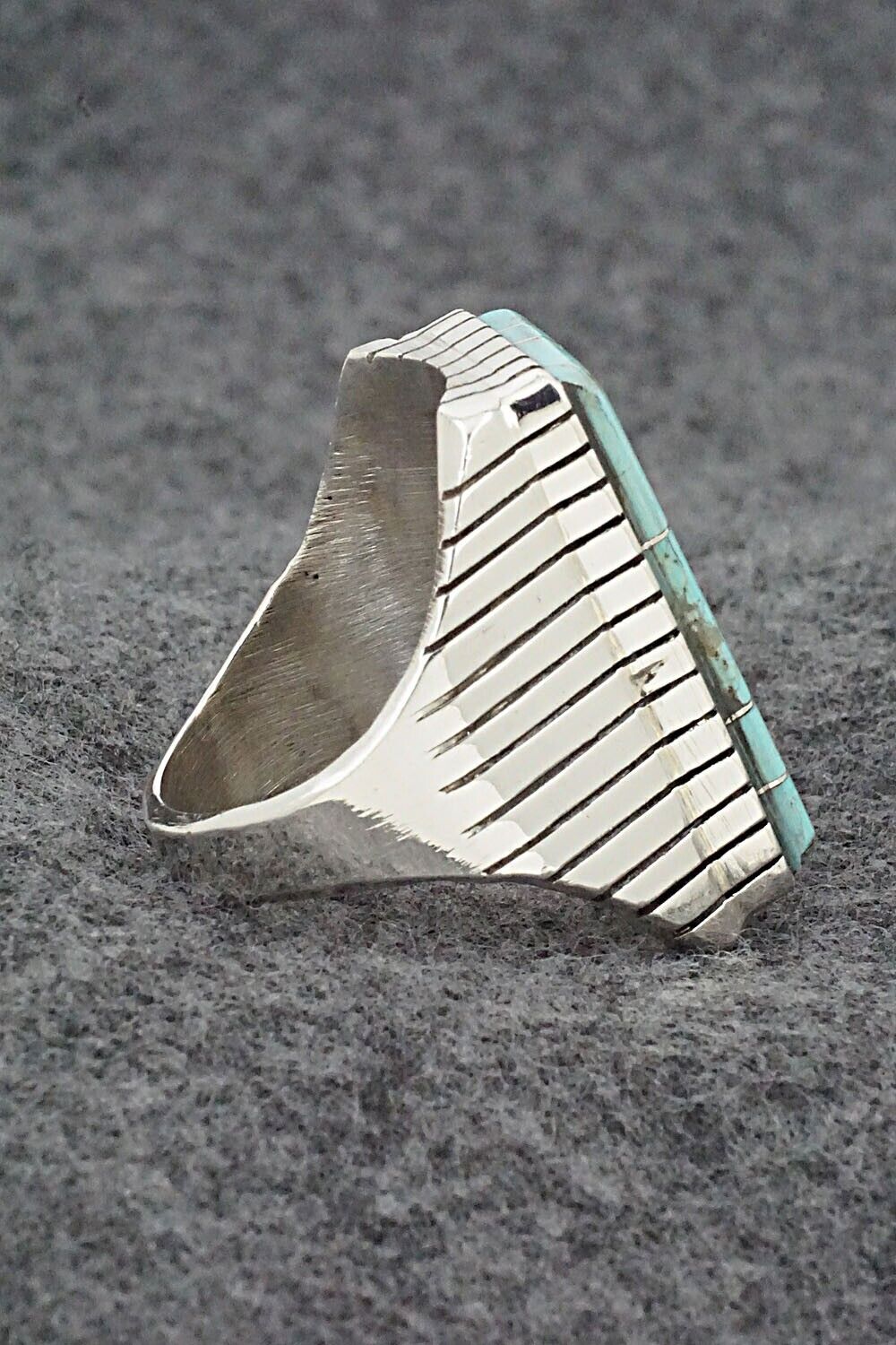 Turquoise & Sterling Silver Ring - Trevor Jack - Size 11.5