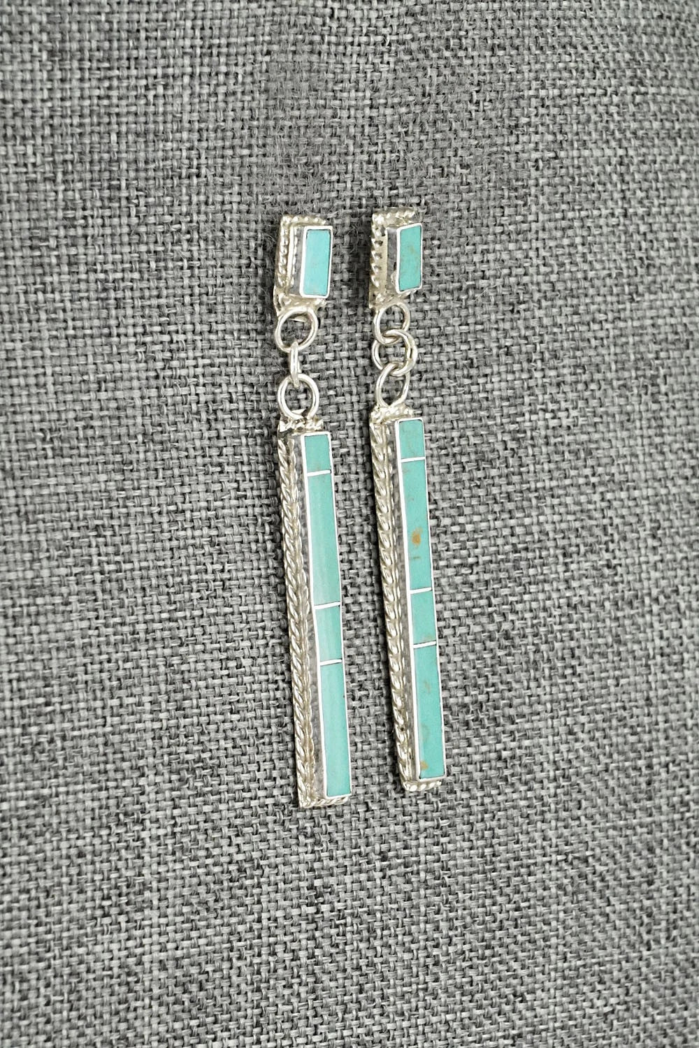 Turquoise & Sterling Silver Earrings - Ricky Booqua