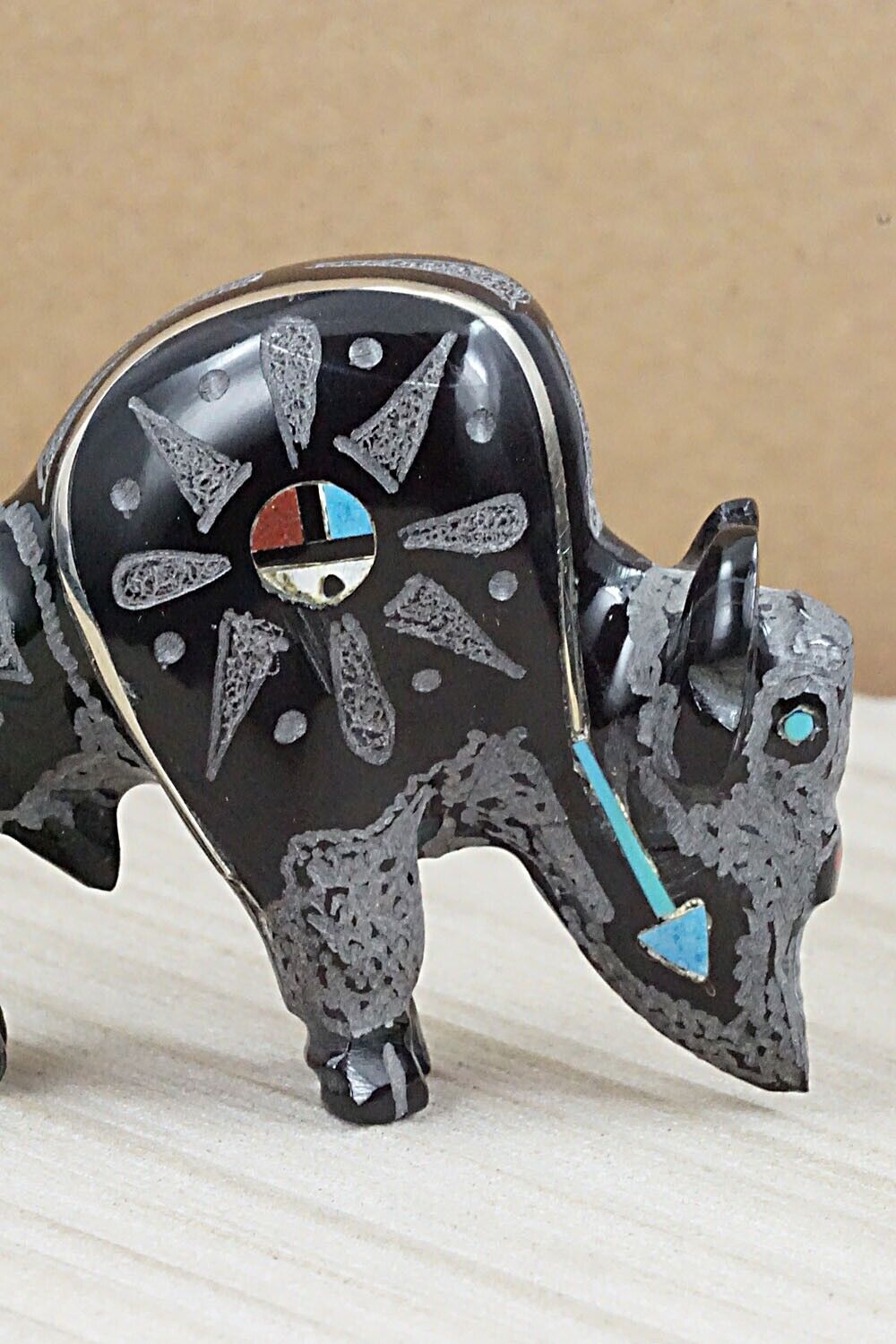 Buffalo Zuni Fetish Carving - Russell Shack
