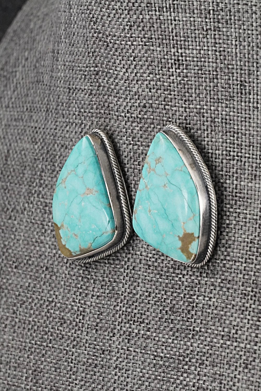 Turquoise & Sterling Silver Necklace and Earrings Set - Paul Livingston