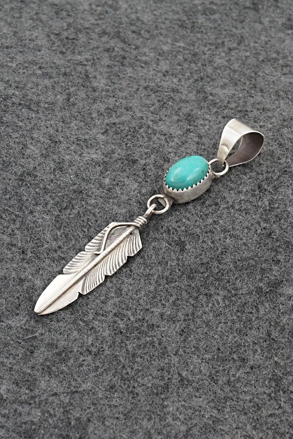 Turquoise & Sterling Silver Pendant - Chris Charley