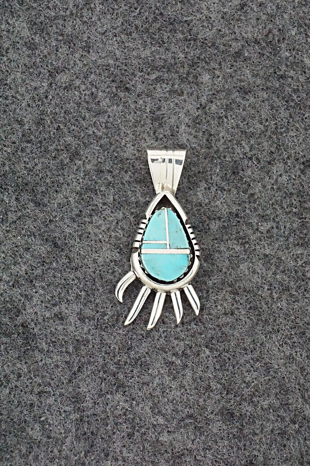 Turquoise & Sterling Silver Pendant - James Manygoats