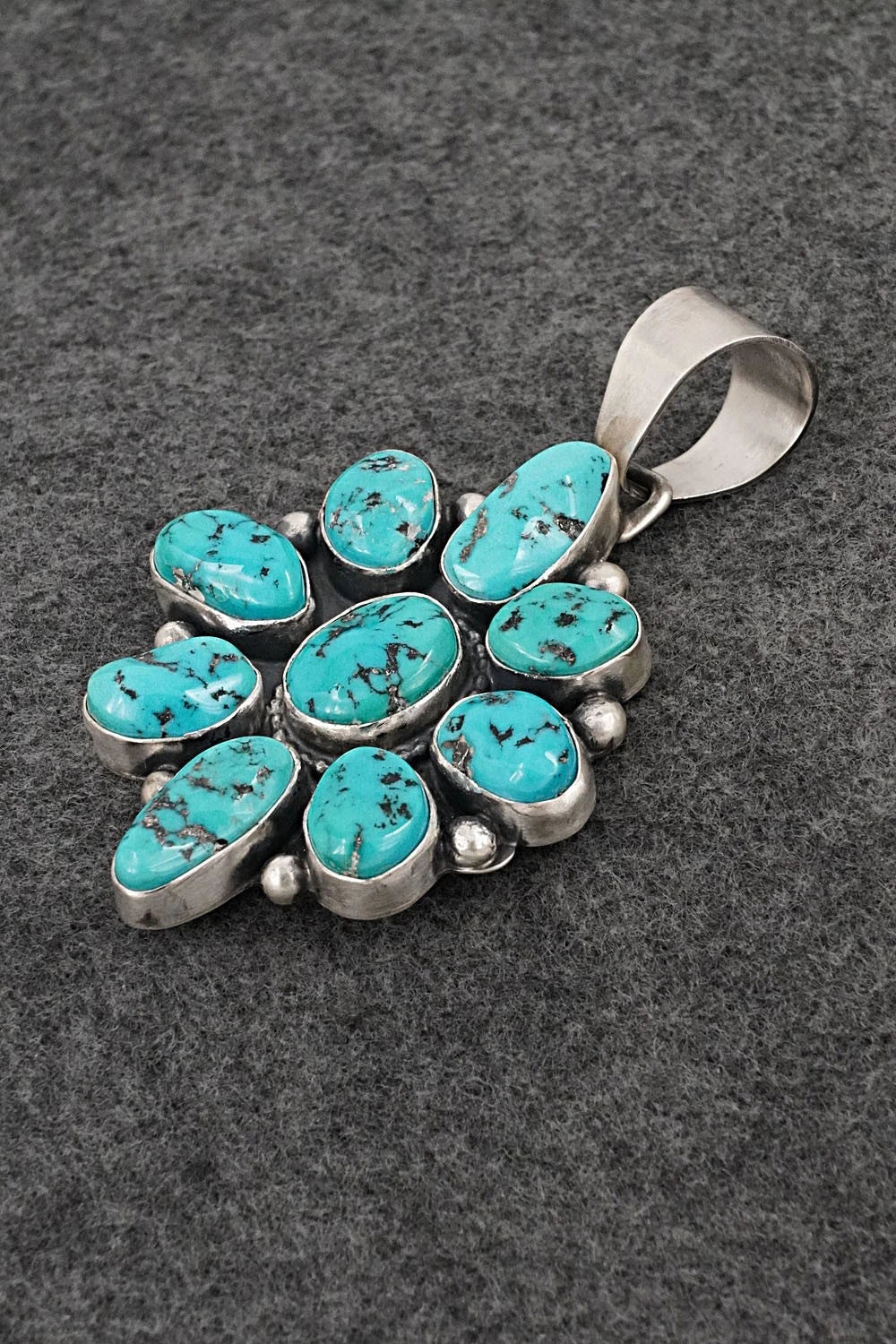 Turquoise & Sterling Silver Pendant - Bobby Johnson