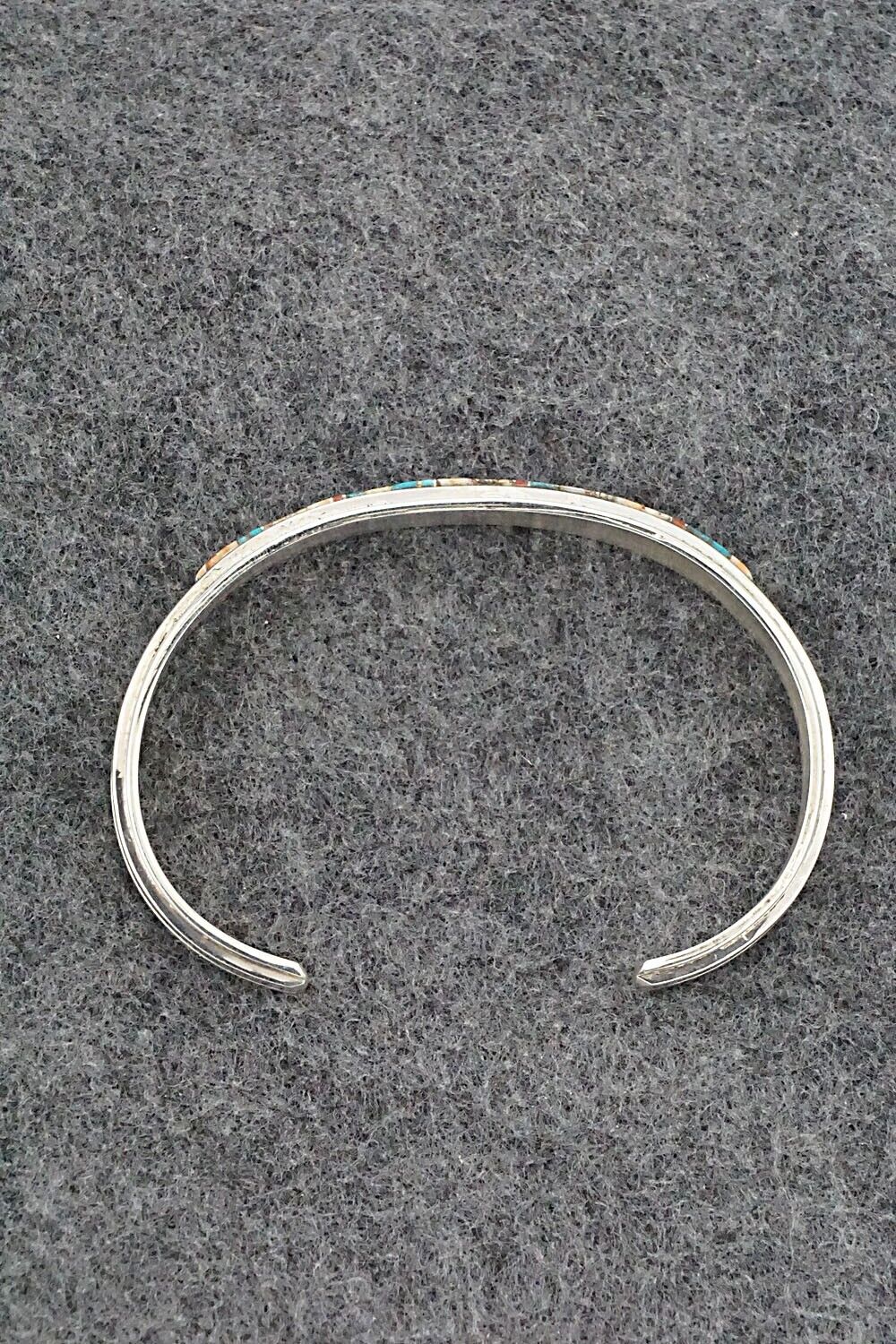 Multi-Stone & Sterling Silver Inlay Bracelet - Wilbert Muskett Jr.