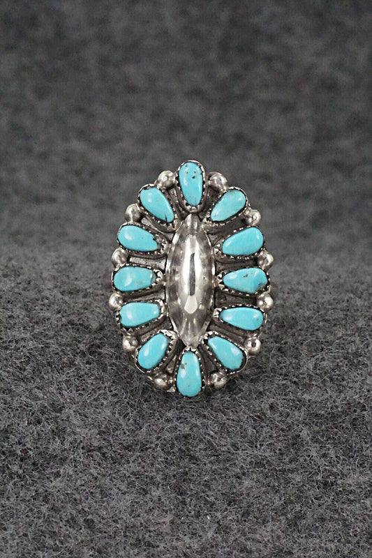 Turquoise & Sterling Silver Ring - Mary Chavez - Size 7.75