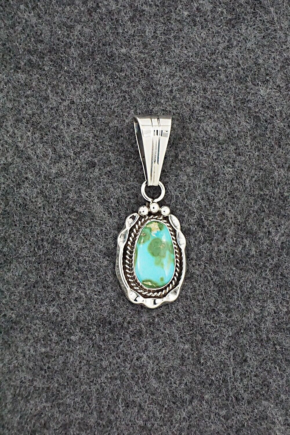 Turquoise & Sterling Silver Pendant - Samuel Yellowhair