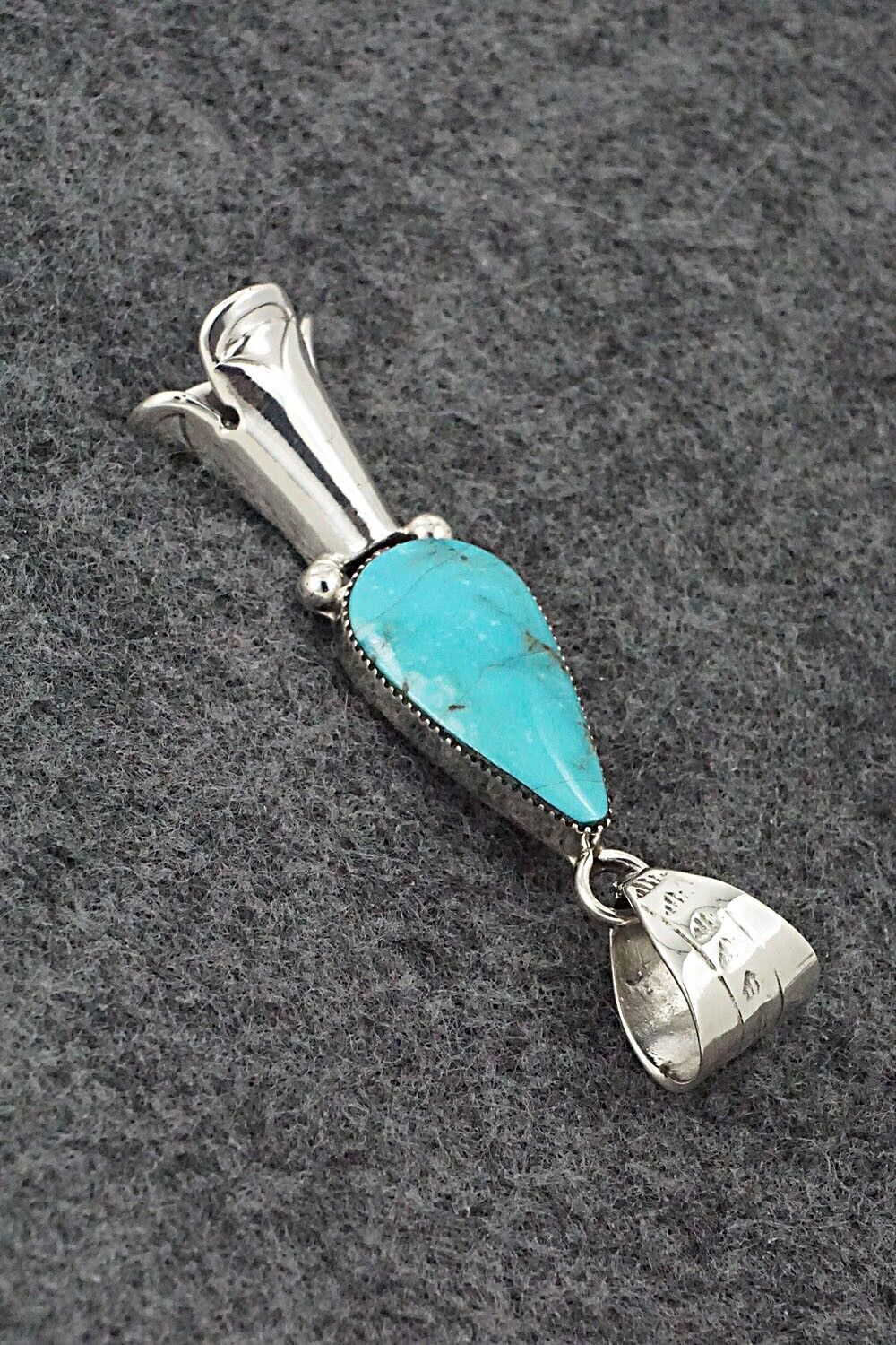 Turquoise & Sterling Silver Blossom Pendant - Dorothy Lee