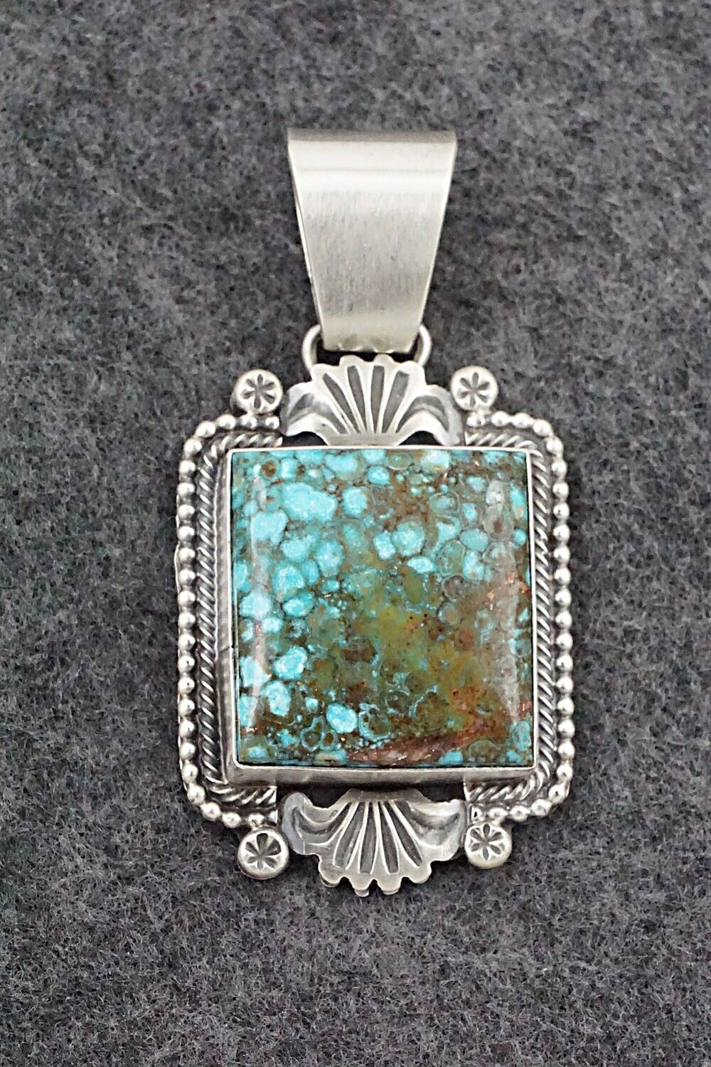 Turquoise & Sterling Silver Pendant - Darrin Livingston