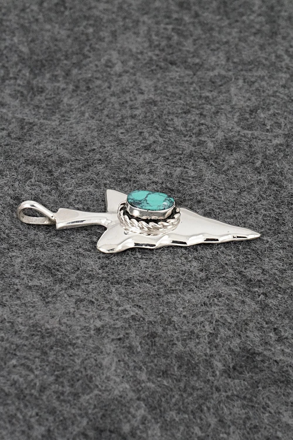 Turquoise & Sterling Silver Pendant - Joseph Martinez