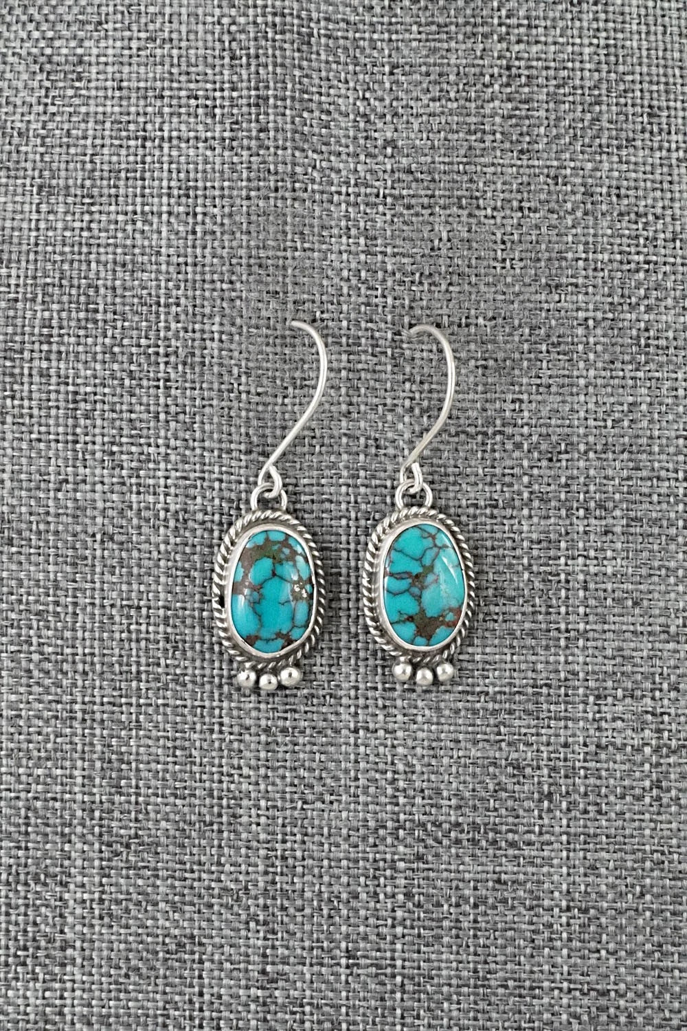 Turquoise & Sterling Silver Earrings - Eugene Gruber