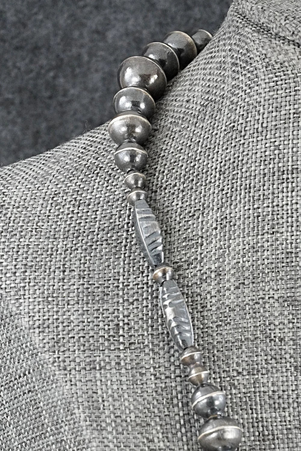 Sterling Silver Navajo Pearl Necklace 20" - Vintage
