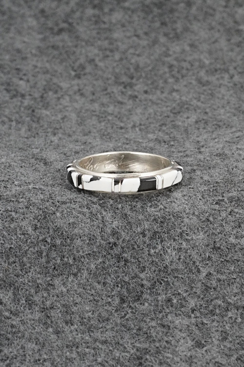 White Buffalo & Sterling Silver Ring - Terrance Panteah - Size 11.25