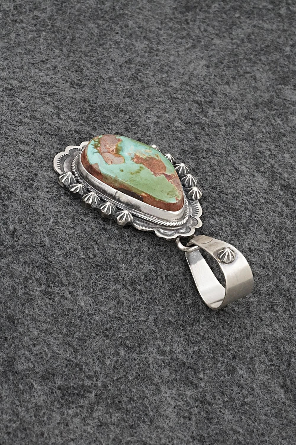 Turquoise & Sterling Silver Pendant - Darrin Livingston
