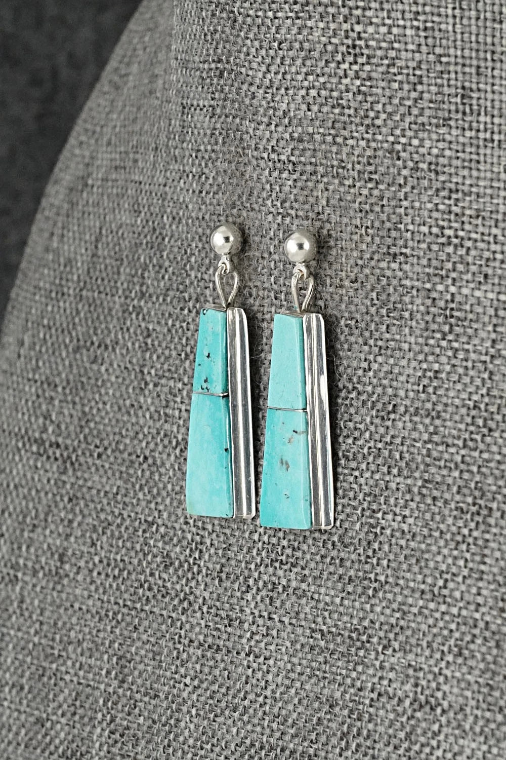 Turquoise & Sterling Silver Earrings - Brenda Pete