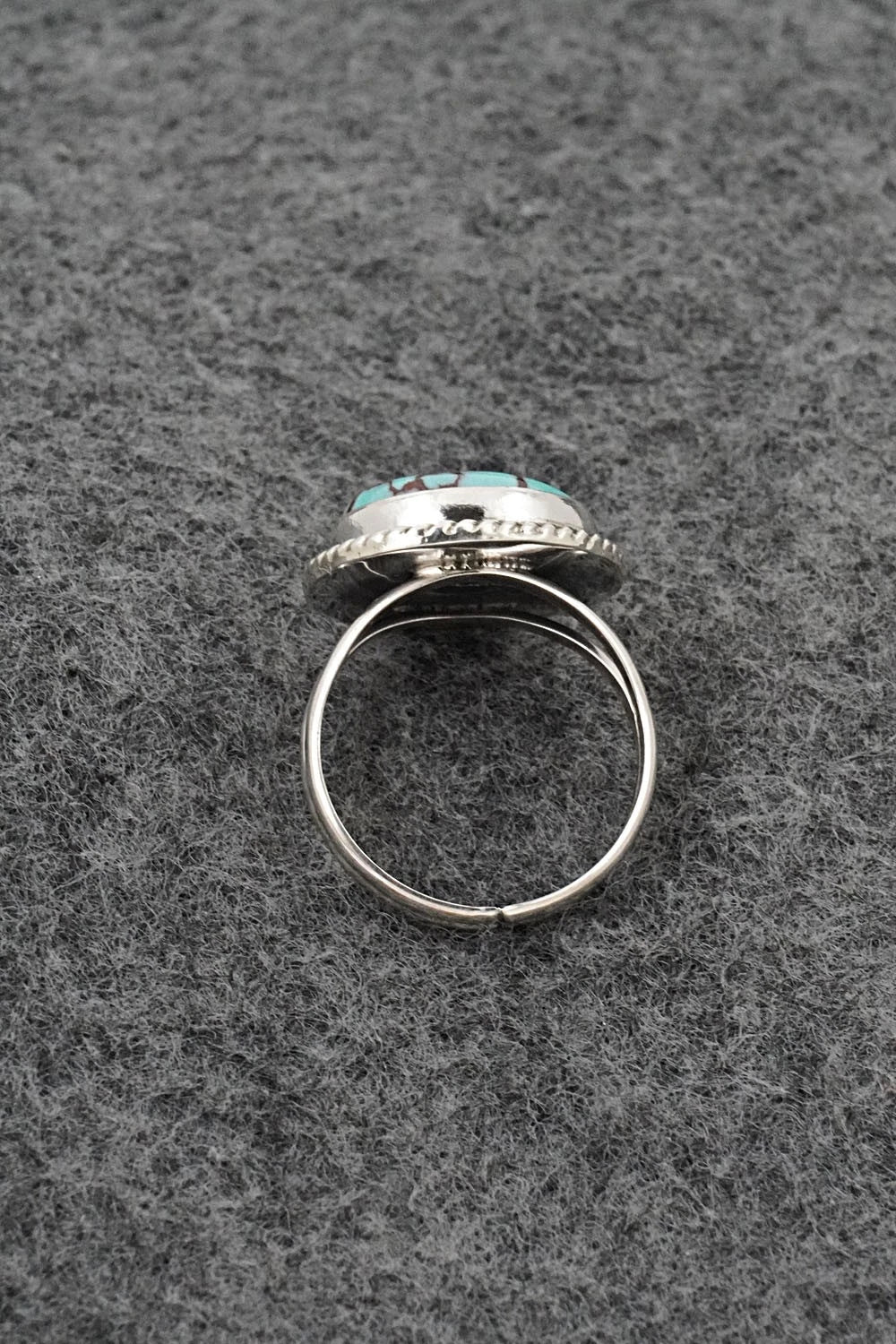 Turquoise & Sterling Silver Ring - Eugene Gruber - Size 6