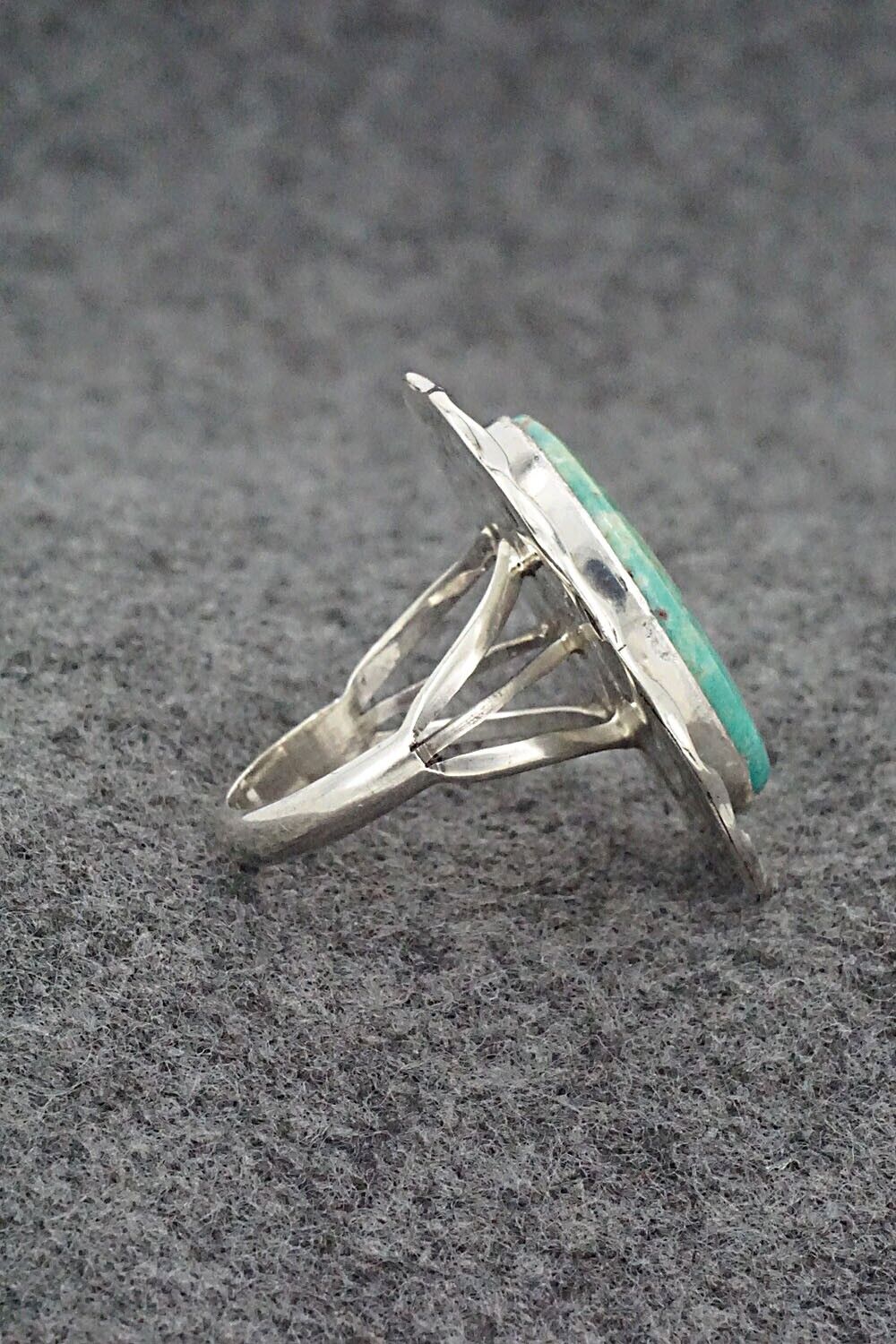 Turquoise & Sterling Silver Ring - Samuel Yellowhair - Size 9