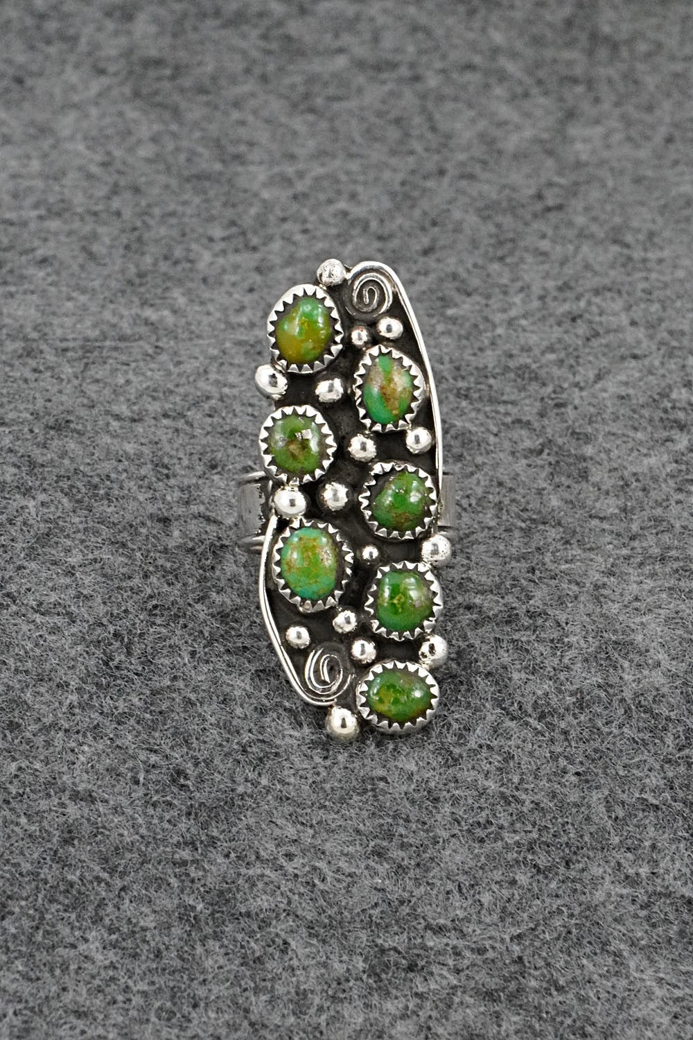 Turquoise & Sterling Silver Ring - Priscilla Reeder - Size 8