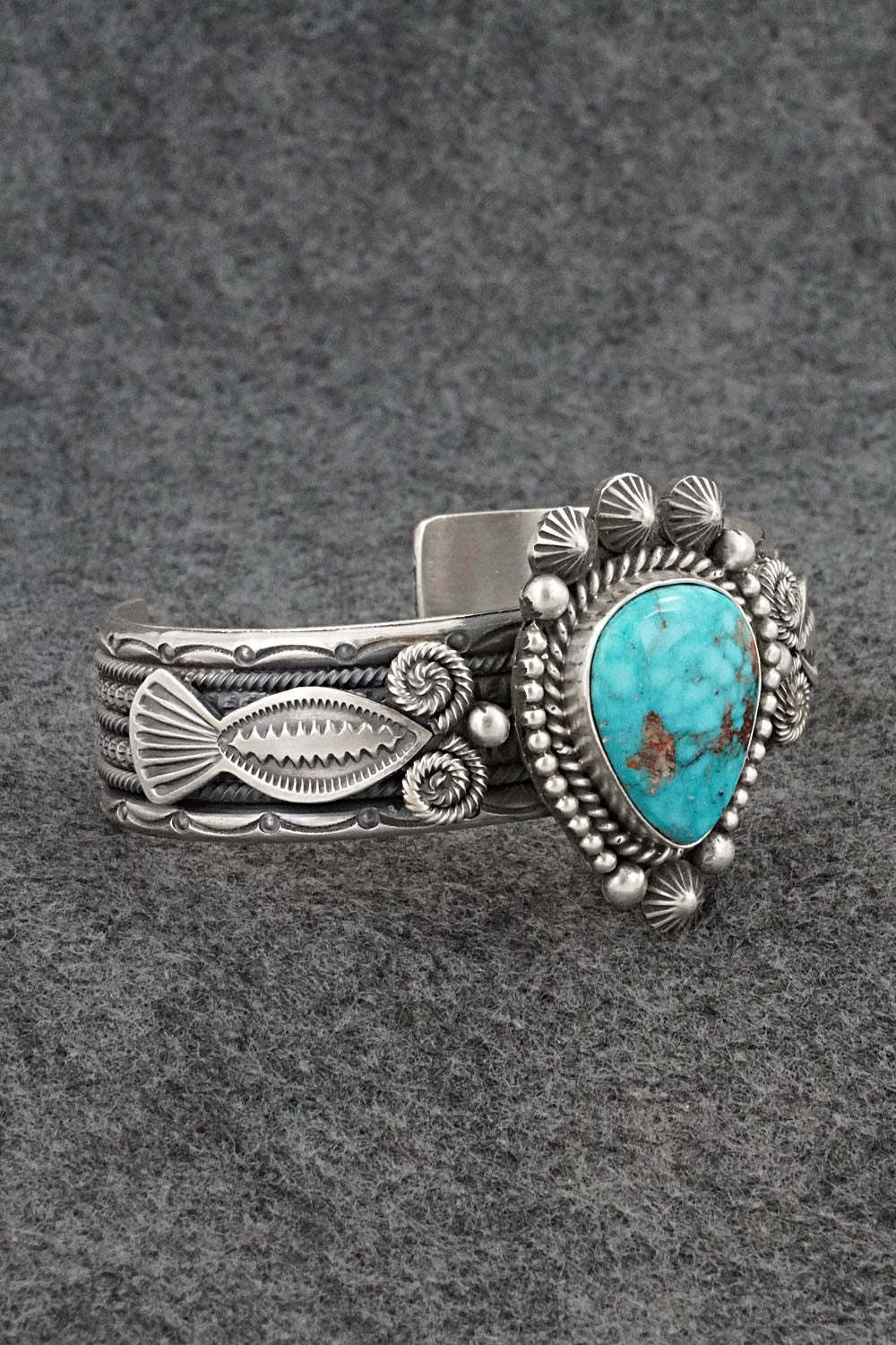 Turquoise & Sterling Silver Bracelet - Michael Calladitto