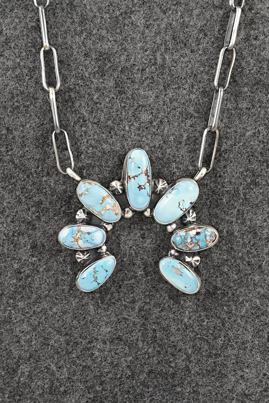 Turquoise & Sterling Silver Necklace - Darrin Livingston