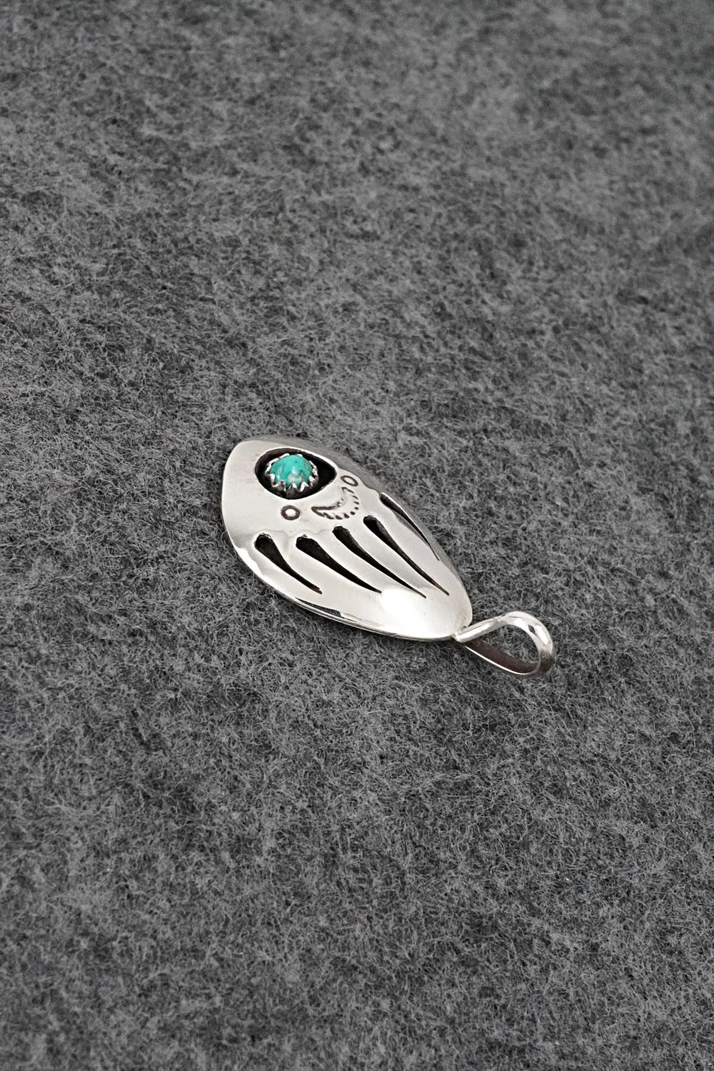 Turquoise & Sterling Silver Pendant - Ervin Begay
