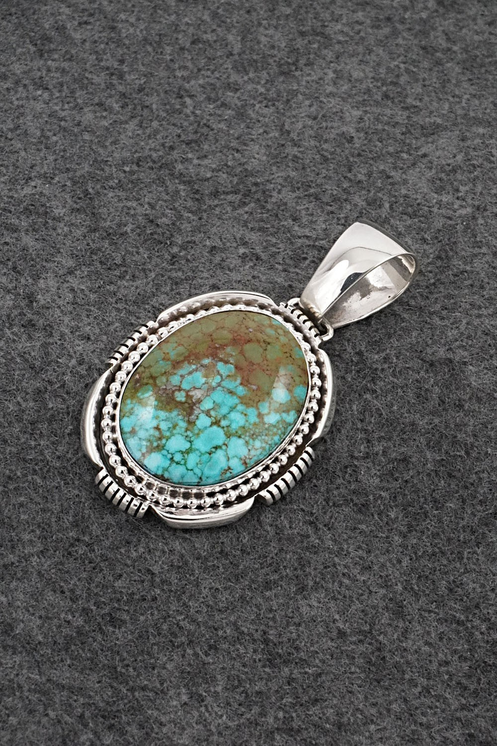 Turquoise & Sterling Silver Pendant - Paul Livingston