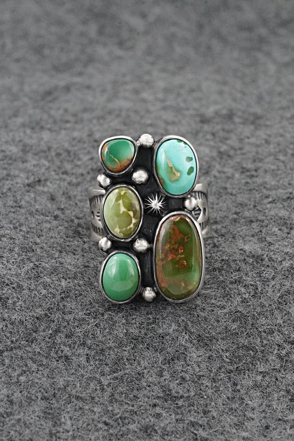 Turquoise & Sterling Silver Ring - Angela Martin - Size 7