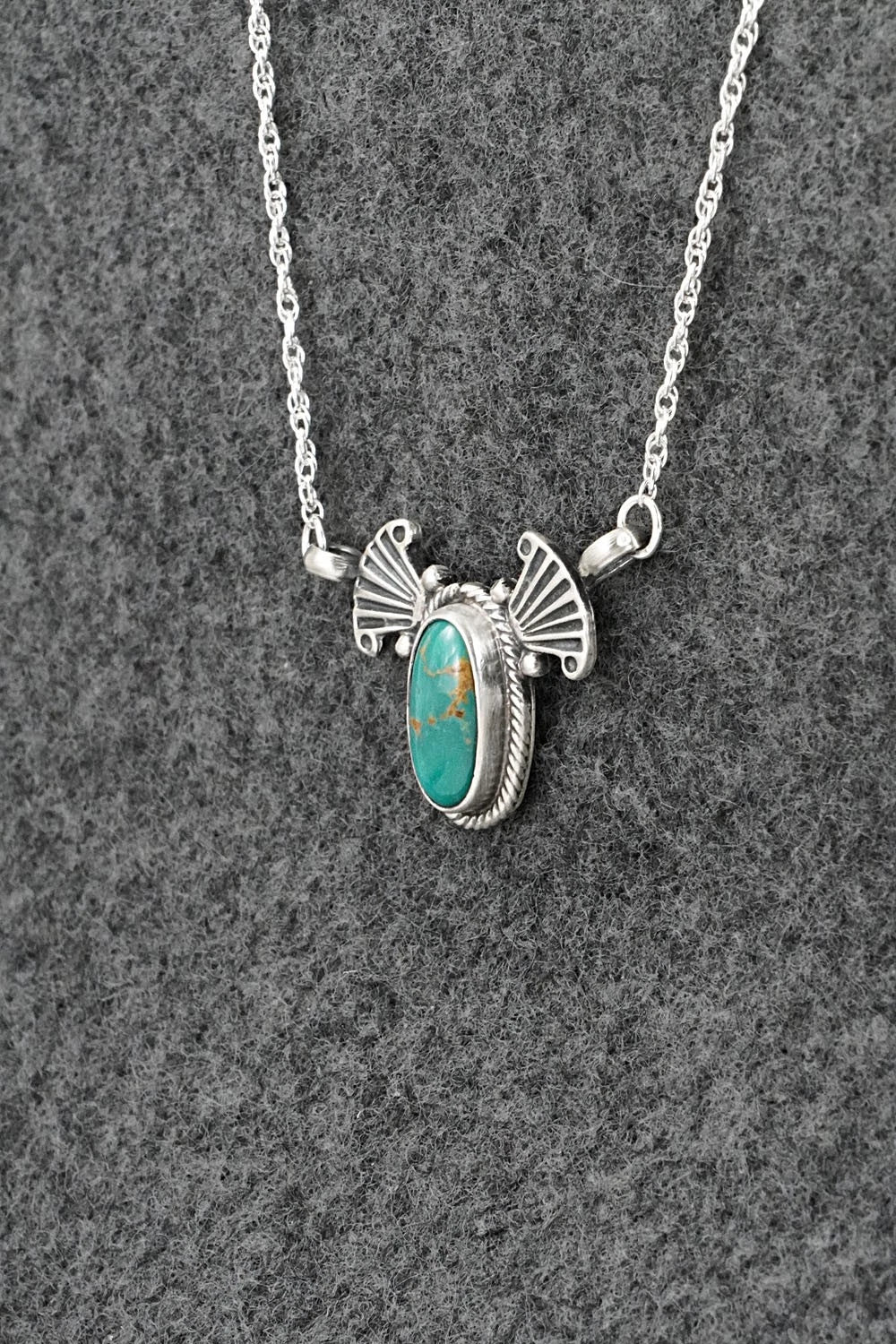 Turquoise & Sterling Silver Necklace - Verley Betone